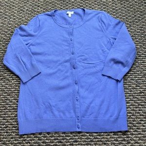 Talbots women’s sweater 3/4 length sleeves size pm color purple new without tags